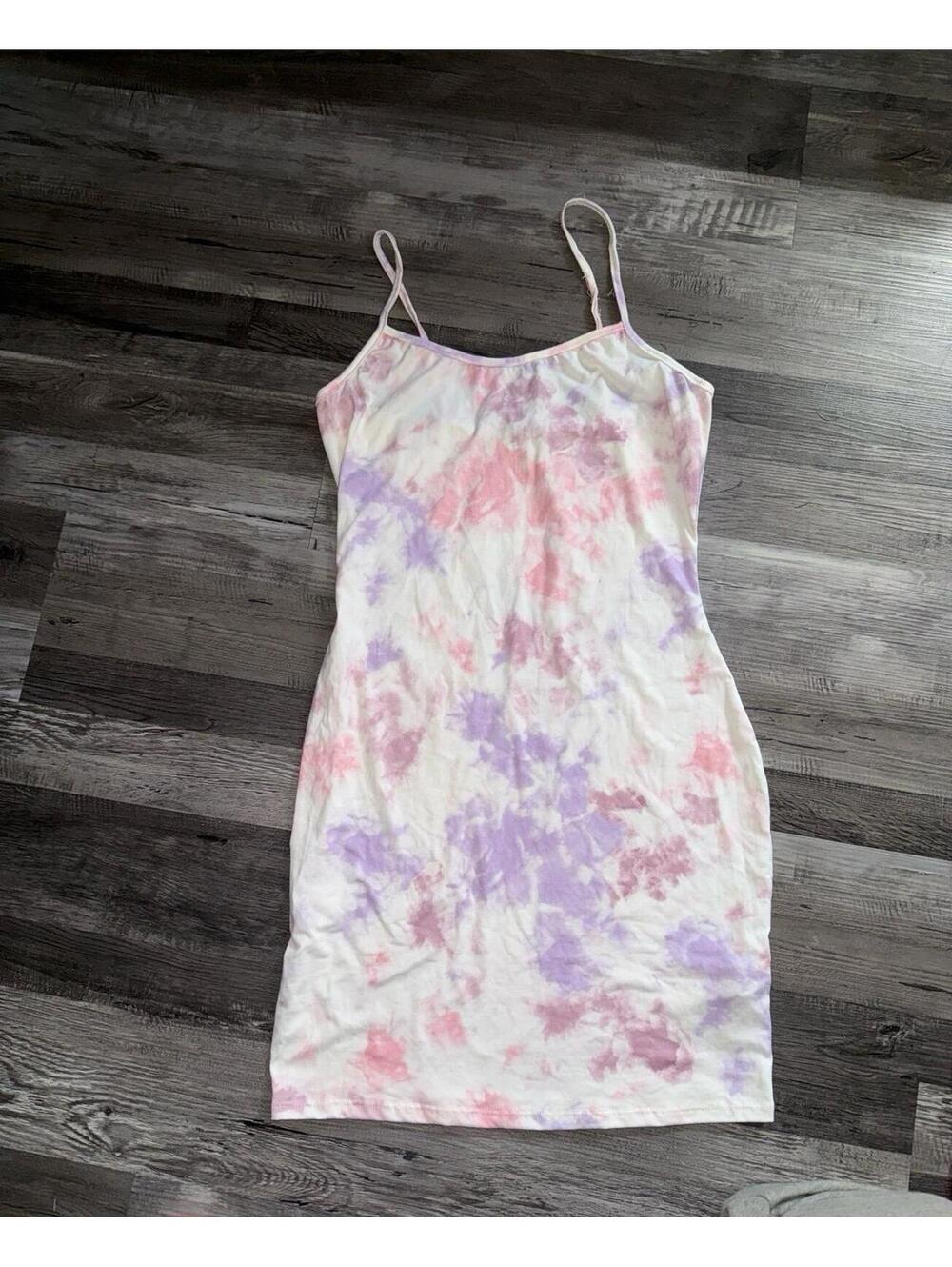 Pink and purple tie-dye dress
